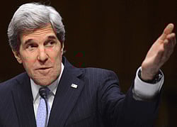 US Senator John Kerry, D-MA, US President Barack Obama's nominee for Secretary of State, testifies before the Senate Foreign Relations committee during his confirmation hearing on Capitol Hill in Washington, DC, on January 24, 2013. AFP PHOTO