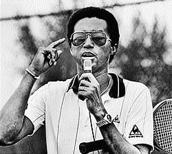 Man of vision: Ashes influence went beyond the confines of a tennis court.