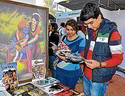 Riveting: Visitors take a look at comics on religious characters at the Third Comic Con.