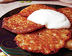 Taste bud ticklers (Clockwise): Potato pancakes; boiled  potatoes; a bowl of Russian tubers; potato salad. Photos by WFS
