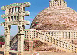 The Sanchi Stupa in Madhya Pradesh.