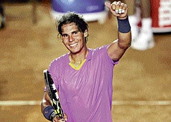 DETERMINED: Former World No 1 Rafael Nadal will test his troubled left knee further at this weeks Indian Wells hard court tournament. REUTERS