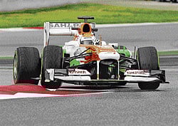 READY TO GO: German Formula One driver Adrian Sutil says he is pleased with the new Force India car. AFP