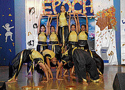 Upbeat: A group dance in progress.