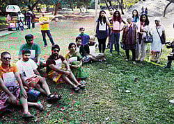 Voicing out: People taking part in the Skirt the issue campaign.