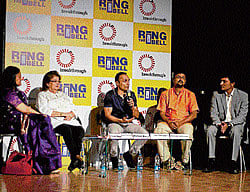 In discourse: Rahul Bose (centre) participates in a discussion