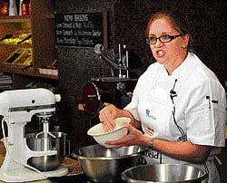 Talented: Kate Bracks giving a demonstration.