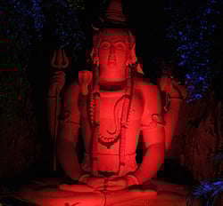 A view of Old Airport road ShivaTemple on the occasion of Mahashivarathri, in Bangalore. DH photo