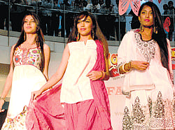 Ramp walk: Models at the event.