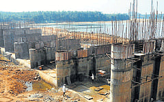 A file photo of new Tumbe vented dam which is under construction. DH Photo