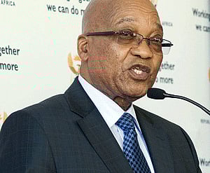 South African President Jacob Zuma, who presented the awards. File AFP Photo