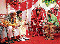 On set: Ritesh explains a scene to Nawazuddin Siddiqui.