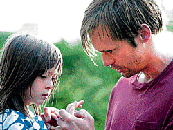 Challenging venture: Onata Aprile & Alexander Skarsgard in 'What Maisie Knew'. photo by millenium entertainment/nyt