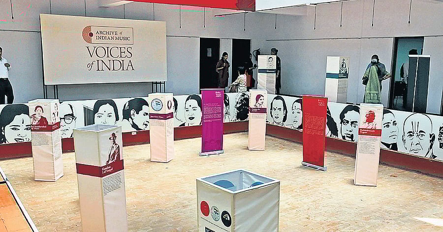 Vintage recordings: A view of the exhibition.