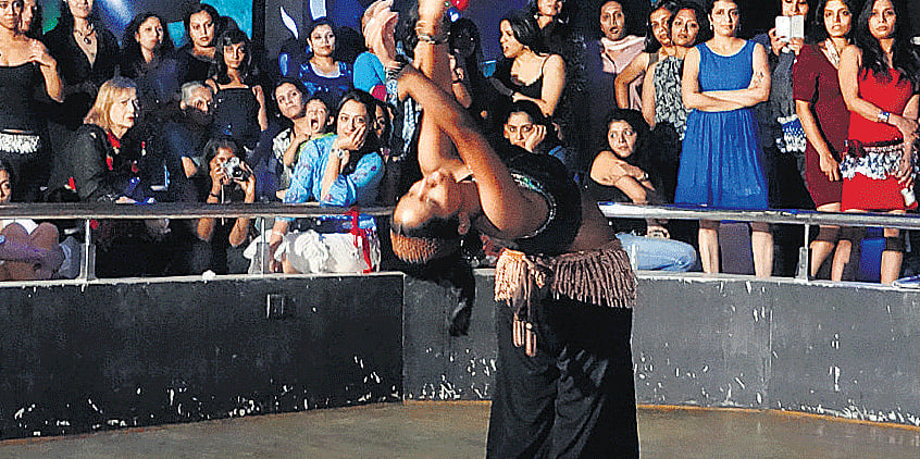 Fluid movements: A participant of the competition.