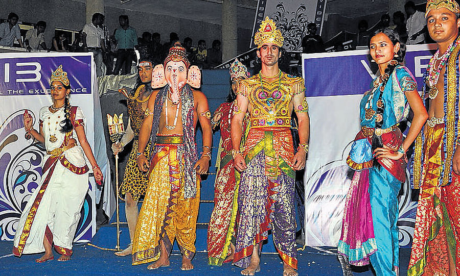 Innovative: Models during the fashion show.