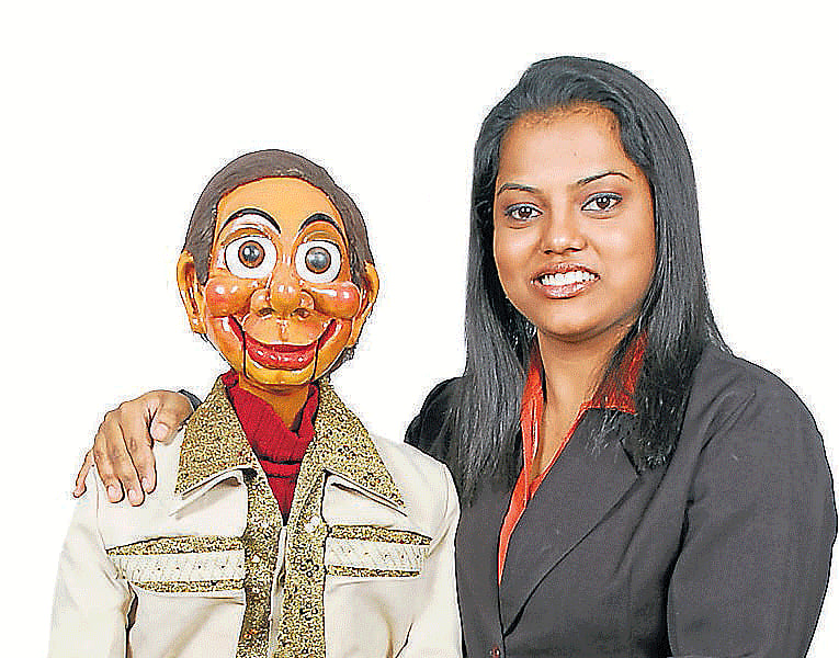 Indushree Raveendra with her prop