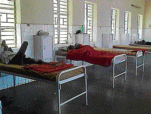 APATHY: Lack of doctors in the Gudibande Taluk Hospital leaves patients waiting and desperate for treatment. (