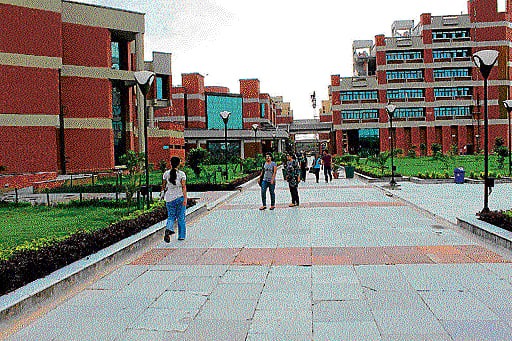 Alternative : Students at the GGSIP University, Dwarka campus, exploring newer options.