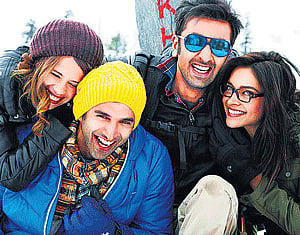 Cool quartet: A scene from the film.