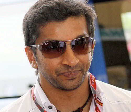 Narain Karthikeyan. Wikipedia image