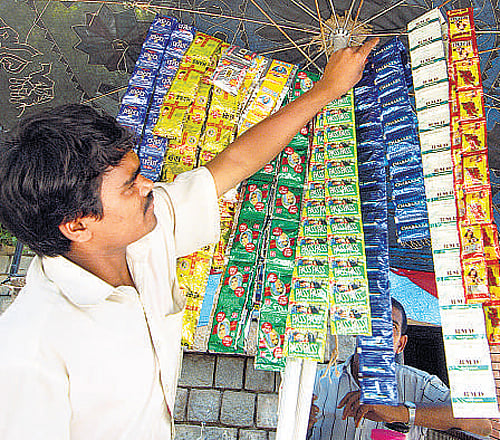 Despite the ban, gutka is still sold in many shops. DH Photo