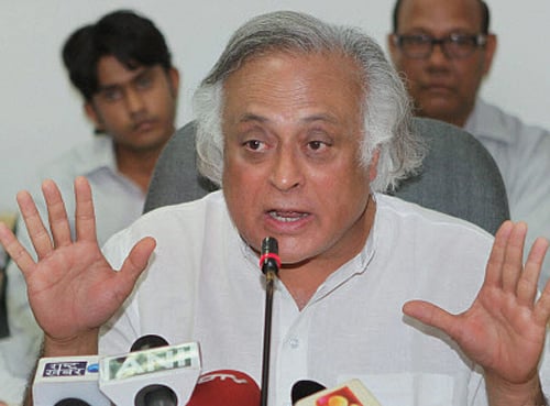 Union Minister for Rural Development Jairam Ramesh speaks to media during the launch of a new skill development programme 'Roshni' in New Delhi on Friday.PTI Photo