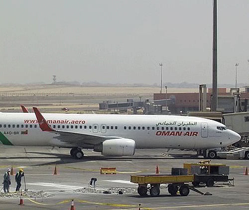 Oman Air, Boeing B737-800 (A4O-BR) at Cairo International Airport, Egypt. Wikipedia image