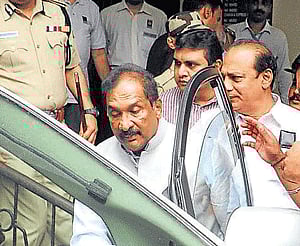 hope of justice: Home Minister K J George leaves Manipal University on Sunday after interacting with students. He also met the gang rape victim and her mother. dh photo
