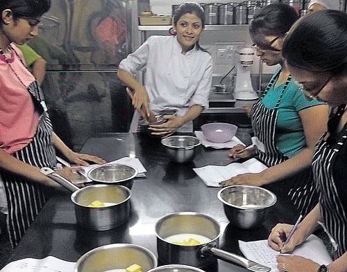 In demand: Yuvna conducting a workshop.