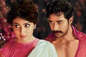 Colour me pink: Shriya Saran and Prem Kumar in Chandra.