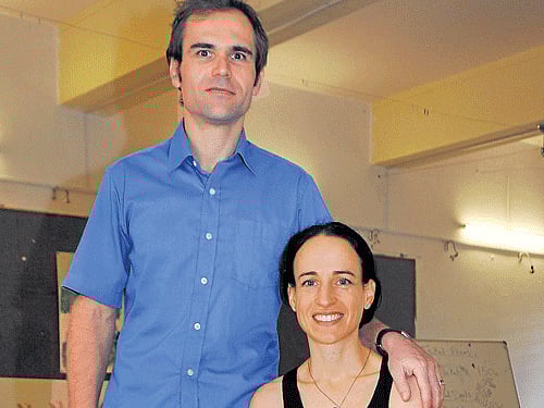 Exploring culture: Chris and Maria. dh photo by BH Shivakumar