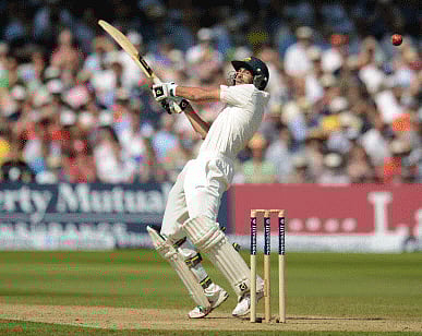 Australia's Ashton Agar misses a ball during the first Ashes cricket test match against England at Trent Bridge cricket ground in Nottingham, England July 11, 2013. REUTERS