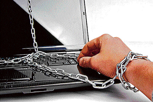 addiction: Dependency on social media increases with time.