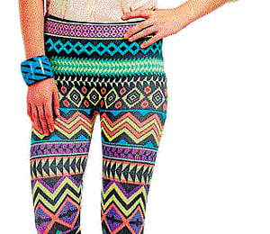 Colourful: Printed leggings are comfortable and trendy.