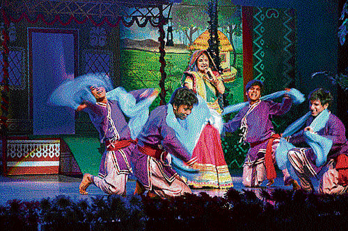 rustic Malini Awasthi during her performance.