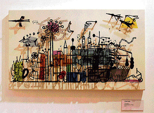 metal wonder:  Kumar Shinde's artwork justifies the theme of the exhibition Think Small!