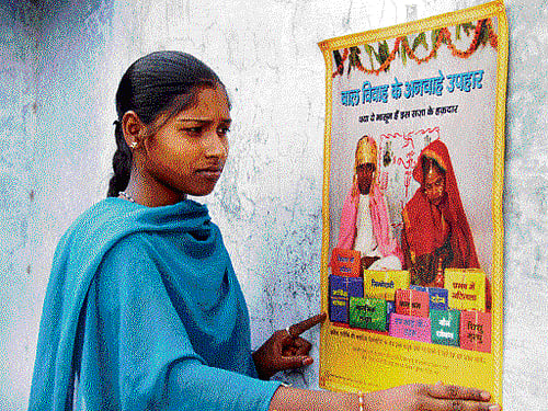 SPIRITED: Uma Kumari (17), a child bride of Badgaon village in Uttar Pradesh, crusades against child marriage.