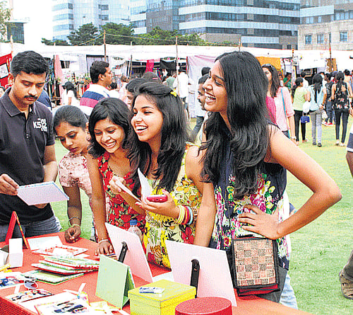 enjoying: Some of the visitors at the Sante.