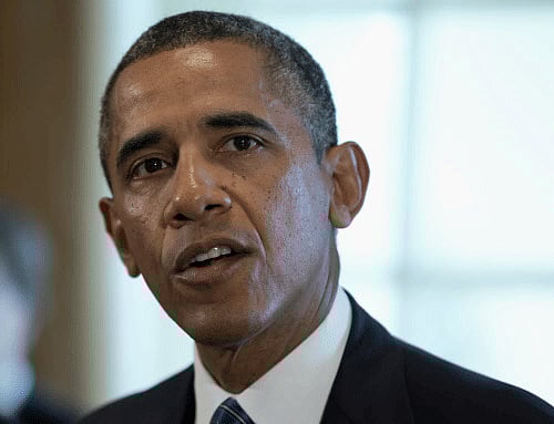 President Barack Obama speaks to media in the Cabinet Room of the White House in Washington, Tuesday, Sept. 3, 2013, before a meeting with Congressional leaders to discuss the situation in Syria. A vote for war can make or break a White House hopeful. The politically fraught decision weighs on potential 2016 Republican candidates Sens. Rand Paul and Marco Rubio. (AP Photo