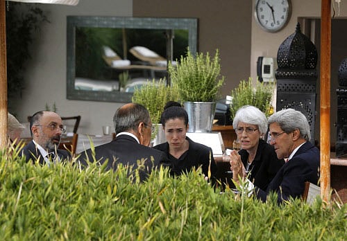 U.S. Secretary of State Kerry and Russian Foreign Minister Lavrov negotiate ongoing problems in Syria, while seated in Geneva Reuters