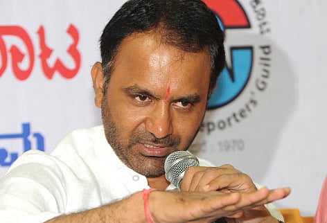 Infrastructure Development and Information minister Santosh Lad. DH photo