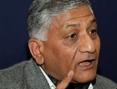 **FILE** Former Army chief Gen (retd.) VK Singh speaks at a press conference in New Delhi in December 2012. The Army has apparently asked the Defence Ministry (MoD) to order a high-level probe into the functioning of a top secret intelligence unit set up by Singh. PTI Photo