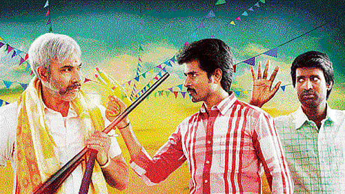 A successful comeback: (Left) Sathyaraj in his upcoming comedy 'Varuthapadaatha Valibar Sangham'.