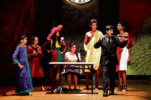 humourous: A scene from the play.