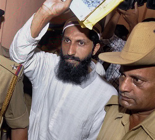 Tadiyantavide Naseer, an LeT terrorist, being produced in a special NIA court in Kochi on Tuesday in connection with terrorist recruitment case. PTI