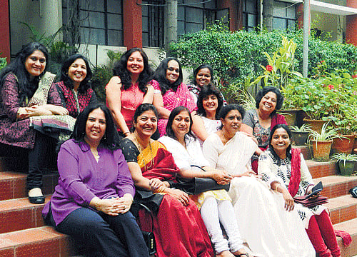 reunited: From left: (Back row): Maya, Anitha, Sunitha, Jaspal, Lima, Ayesha and Dipanita. (Front row): Anita, Nanda, Asha, Lalitha and Shirley.