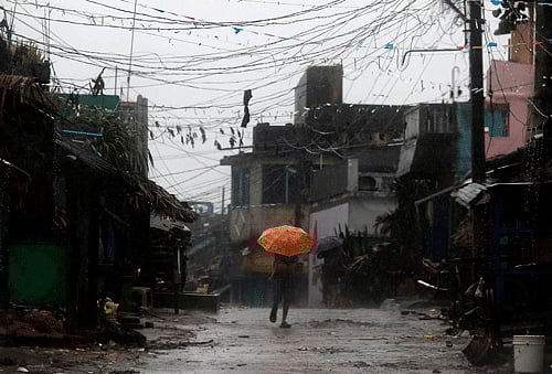 The National Disaster Response Force today said no casualties have been reported so far due to Cyclone 'Phailin' which hit the Odisha coast. Reuters Image.