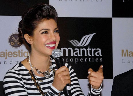Bollywood actress Priyanka Chopra at an event in Pune on Sunday. PTI Photo