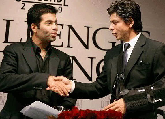 Filmmaker Karan Johar and Shah Rukh Khan . FIle PTI Image